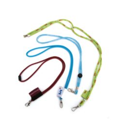 Cord lanyards with woven label